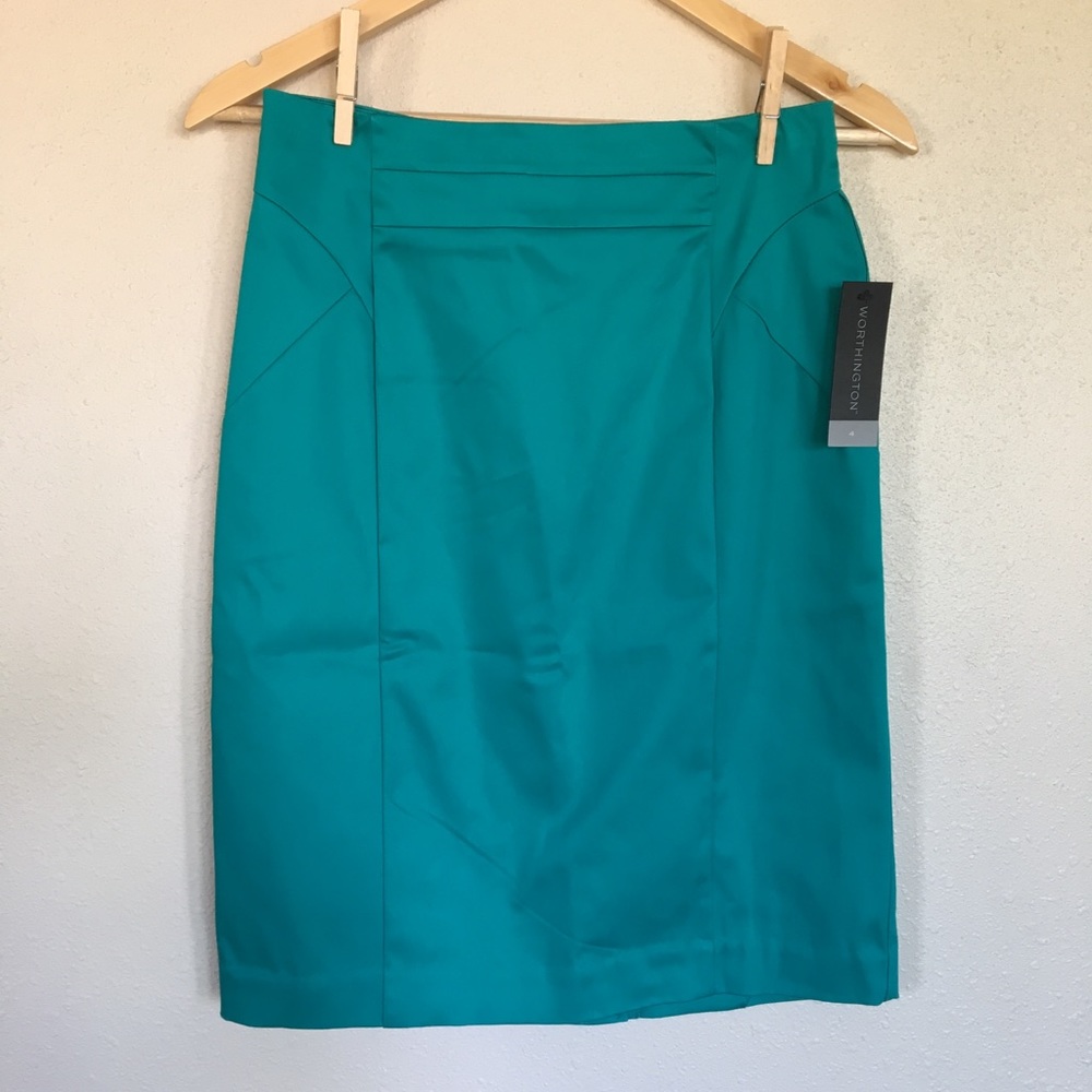 NWT Teal/ Green pencil skirt
